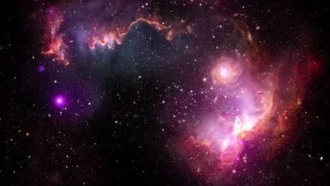 Space travel the small Magellanic Cloud galaxy Stock Footage 159981112