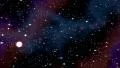 Space travel through starfield nebula HD Footage