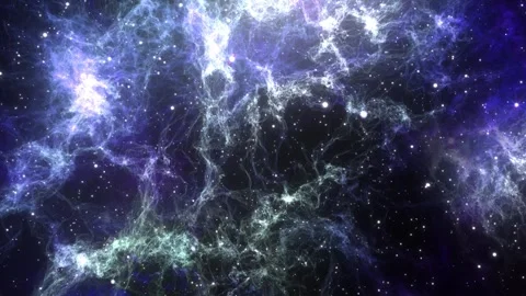 A space trip through bright nebulae. Stock Footage 327720092
