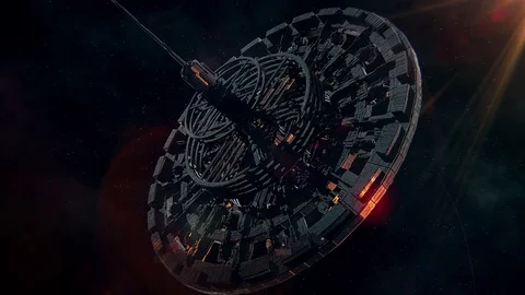 Space truck in a deep space Stock Footage 73170190