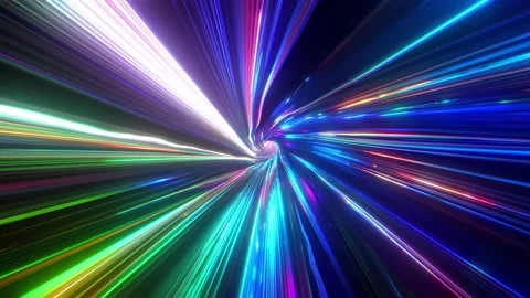 Space Tunnel Of A Multicolor Spectrum Video stock 202063945