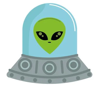 Space ufo and alien Stock Illustration
