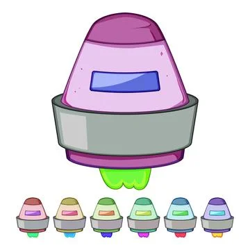 Space ufo ship cartoon vector graphic Stock Illustration