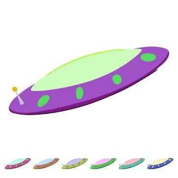 Space ufo ship vector cartoon graphic Stock Illustration