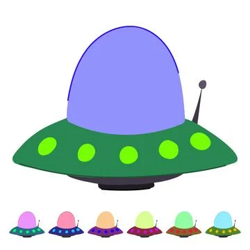 Space ufo ship vector cartoon graphic Stock Illustration