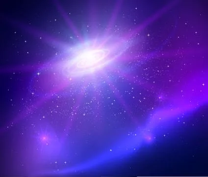 Space with universe spiral vector background Stock Illustration