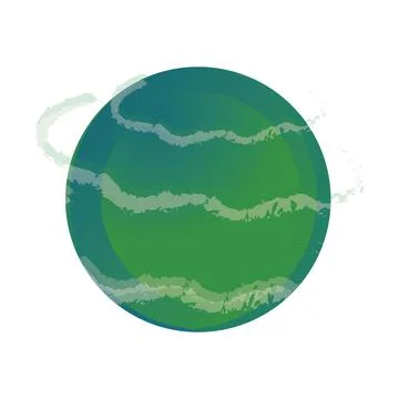 Space uranus planet solar system galaxy, icon style Illustrazione stock