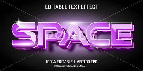 Space vector 3d text effect with modern style design ~ Clip Art #292892659