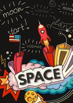 Space vector background Stock Illustration