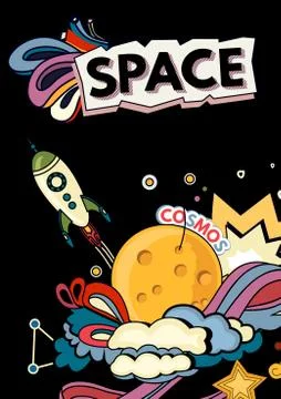 Space vector background Stock Illustration