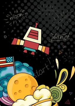 Space vector background Stock Illustration