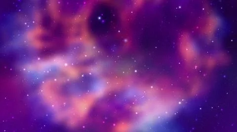 Space vector background with realistic nebula and shining stars Stock Illustration