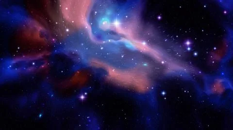 Space vector background with realistic nebula and shining stars. Magic colorful Stock Illustration