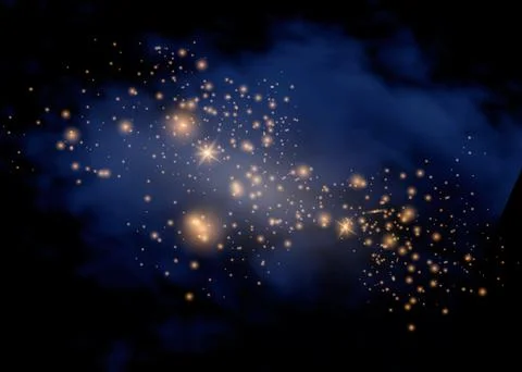 Space vector background with realistic stars. Starry sky or universe wallpaper. Illustrazione stock