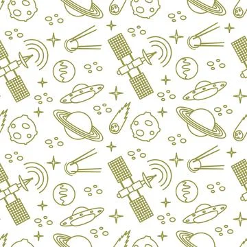 Space Vector Pattern Astronomy Science Galaxy UFO Stockillustratie