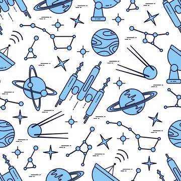 Space Vector Pattern Astronomy Science Galaxy Stock Illustration
