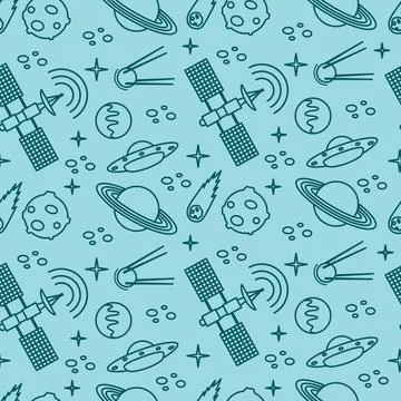 Space Vector Pattern Astronomy Science Galaxy UFO Stockillustratie