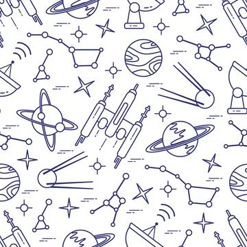 Space Vector Pattern Astronomy Science Galaxy Stock Illustration