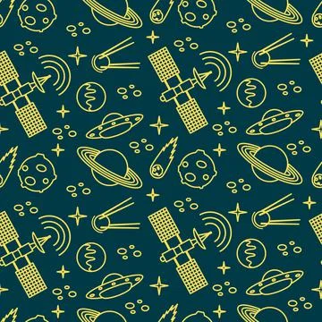 Space Vector Pattern Astronomy Science Galaxy UFO Stockillustratie