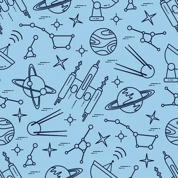 Space Vector Pattern Astronomy Science Galaxy Stock Illustration