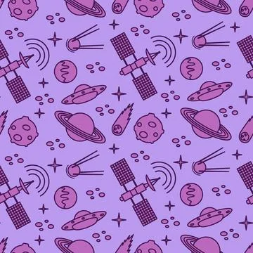 Space Vector Pattern Astronomy Science Galaxy UFO Stockillustratie