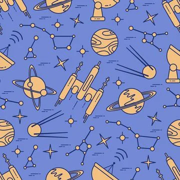 Space Vector Pattern Astronomy Science Galaxy Illustrazione stock