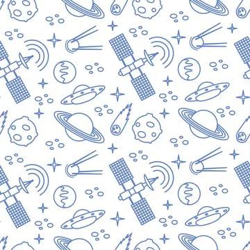 Space Vector Pattern Astronomy Science Galaxy UFO Stockillustratie