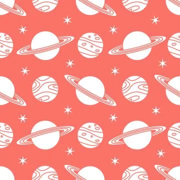 Space vector seamless pattern Astronomy Science 스톡 일러스트