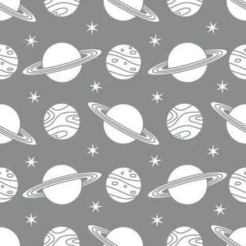 Space vector seamless pattern Astronomy Science Stockillustratie