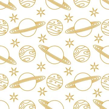Space vector seamless pattern Astronomy Science Stockillustratie