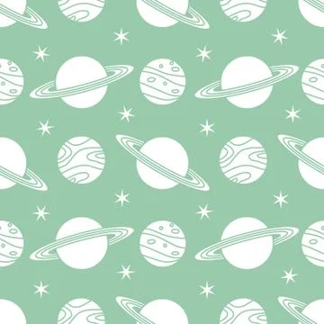 Space vector seamless pattern Astronomy Science Stockillustratie