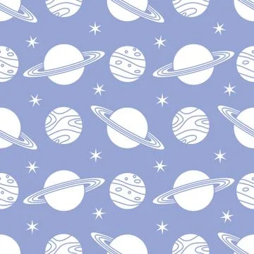 Space vector seamless pattern Astronomy Science Stock Illustration