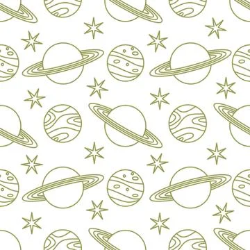 Space vector seamless pattern Astronomy Science 스톡 일러스트