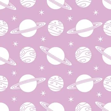 Space vector seamless pattern Astronomy Science Stockillustratie