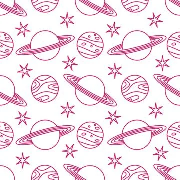 Space vector seamless pattern Astronomy Science Stockillustratie