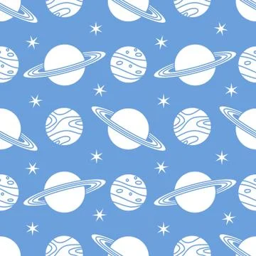 Space vector seamless pattern Astronomy Science Stockillustratie