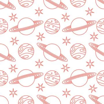 Space vector seamless pattern Astronomy Science イラスト素材
