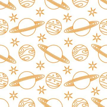 Space vector seamless pattern Astronomy Science Stock Illustration