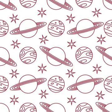 Space vector seamless pattern Astronomy Science Stockillustratie