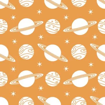 Space vector seamless pattern Astronomy Science Stock Illustration