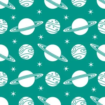 Space vector seamless pattern Astronomy Science Stockillustratie