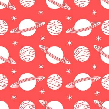 Space vector seamless pattern Astronomy Science イラスト素材