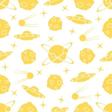 Space vector seamless pattern. Astronomy. Science Stockillustratie