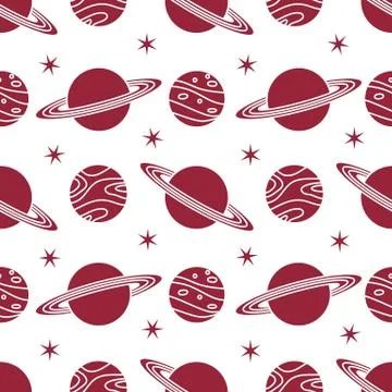 Space vector seamless pattern Astronomy Science 스톡 일러스트