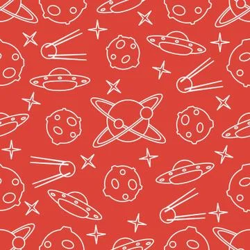 Space vector seamless pattern. Astronomy. Science Stockillustratie
