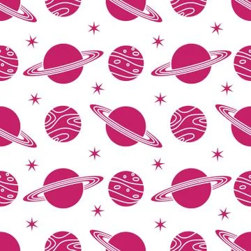 Space vector seamless pattern Astronomy Science 스톡 일러스트