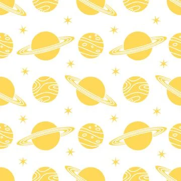 Space vector seamless pattern Astronomy Science Illustrazione stock