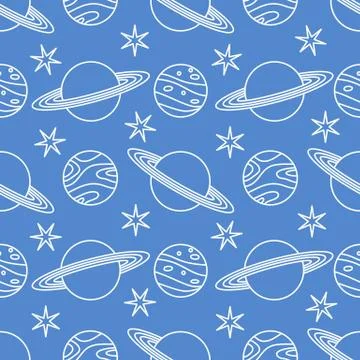 Space vector seamless pattern Astronomy Science Stockillustratie