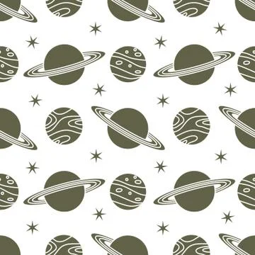 Space vector seamless pattern Astronomy Science Stock Illustration