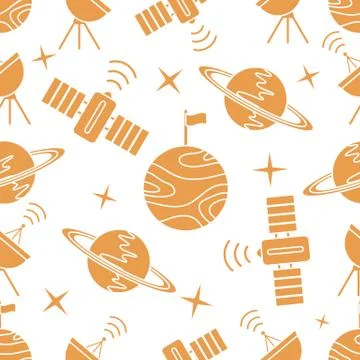 Space vector seamless pattern Astronomy Science Stockillustratie
